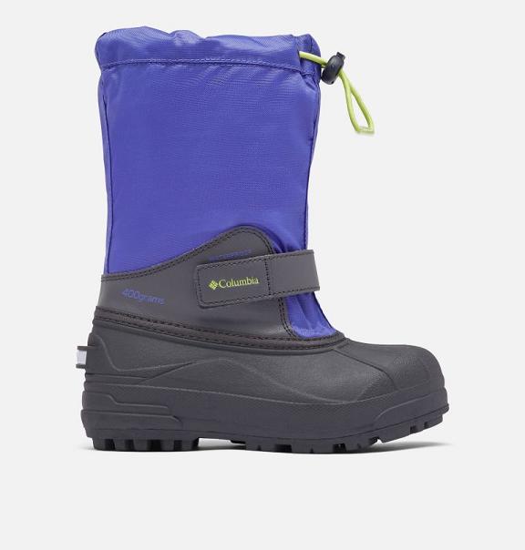 Columbia Powderbug Snow Boots Purple Yellow For Boys NZ7926 New Zealand